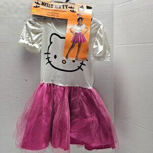 New Girls Kid Hello Kitty Halloween costume Medium 8-10 Kids age 5-7 Sanrio RARE